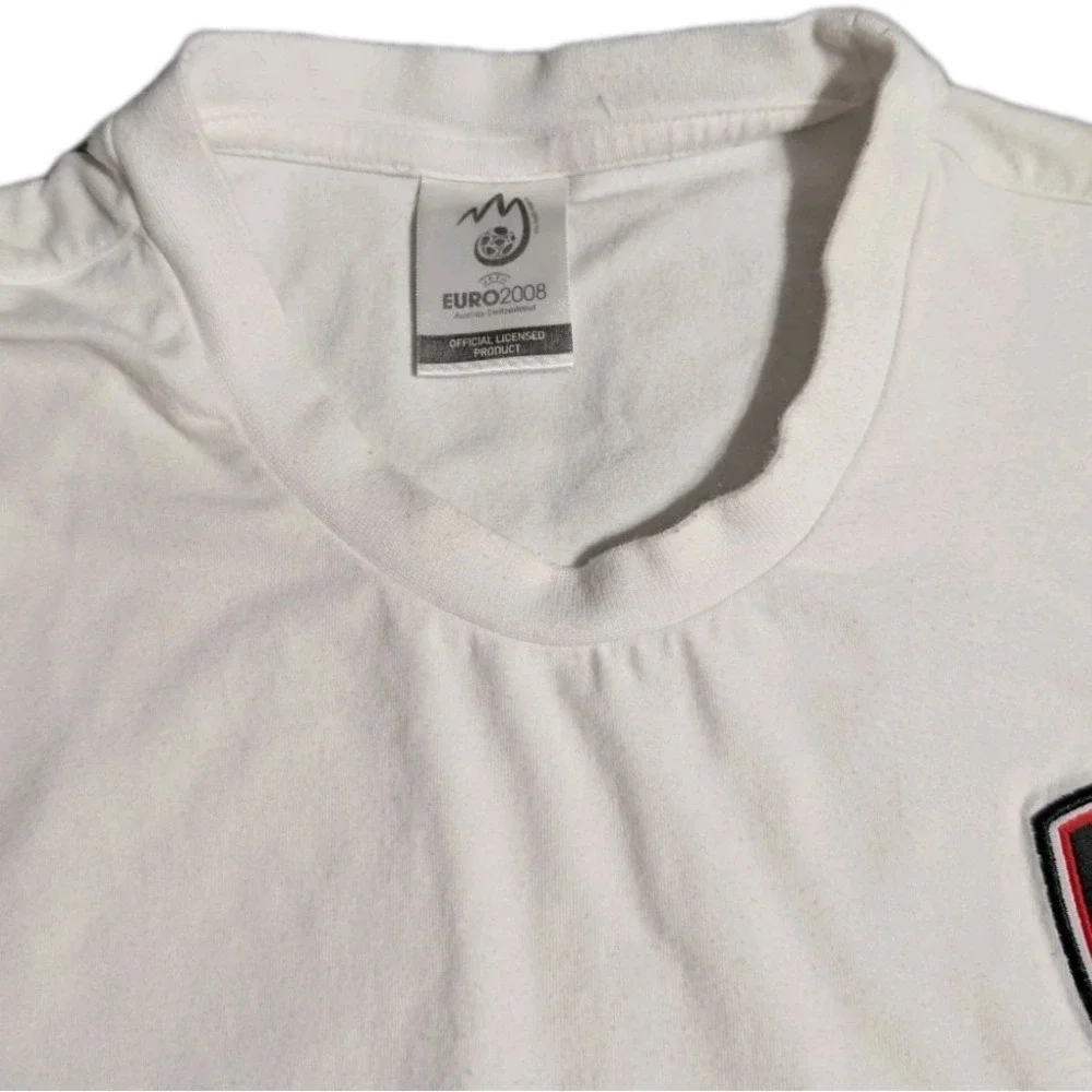 Adidas UEFA Euro 2008 Austria Switzerland T Shirt Mens XL White Soccer Tee